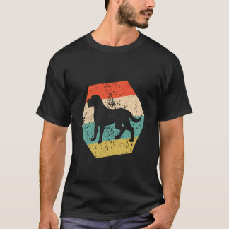 Irländsk Varghund Ras Retro Distressed Hexagon T Shirt