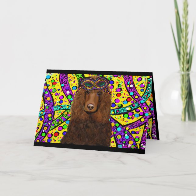 Irländsk vattenspaniel kort (Framsida)