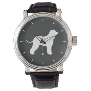 Irländsk vattenSpanielSilhouette Armbandsur