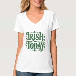 Irländsk vintage shamrock-design idag t shirt