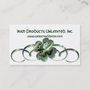 Irländsk visitkort:: Dubbel Shamrockdesign G1 Visitkort