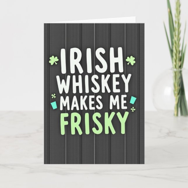 Irländsk whisky rolig mönsterkort kort (Framsida)