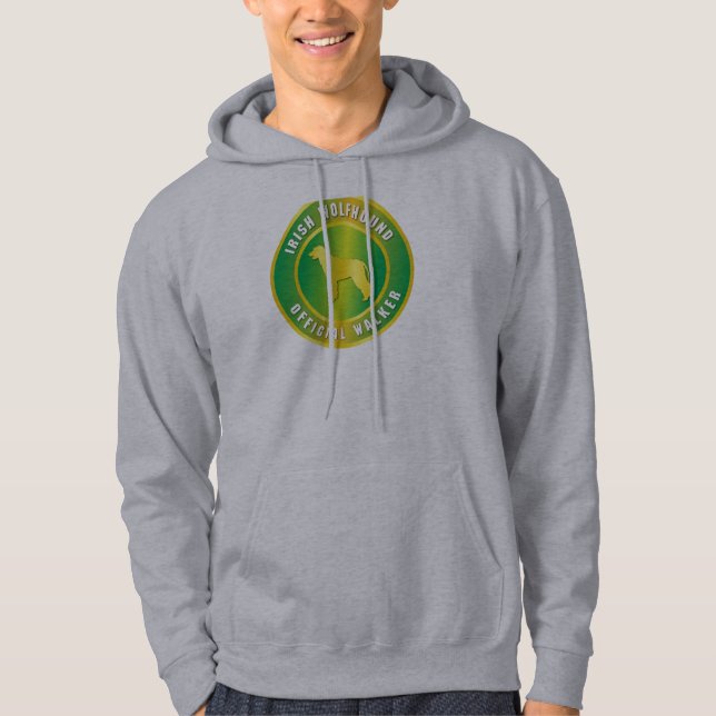 Irländsk Wolfhound Hoodie (Framsida)