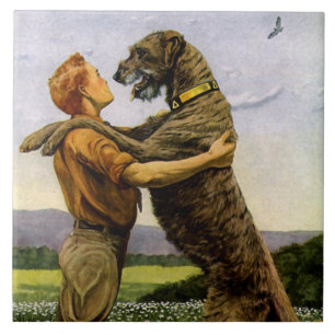 Irländsk Wolfhound Kakelplatta