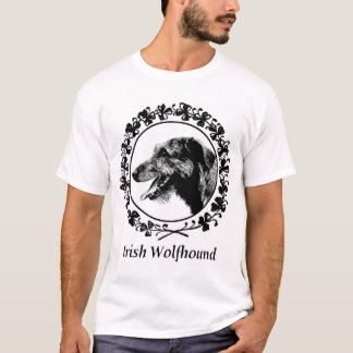 Irländsk Wolfhound med Shamrocksdräkt T-shirt