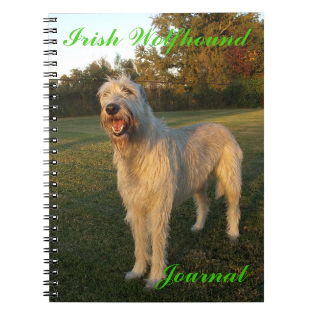 Irländsk Wolfhoundjournal Anteckningsbok (Framsidan)