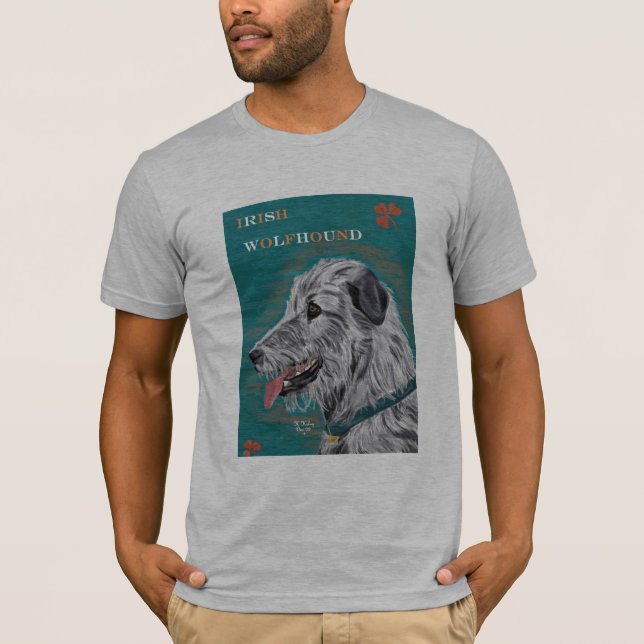 Irländsk Wolfhoundutslagsplats T-shirt (Framsida)