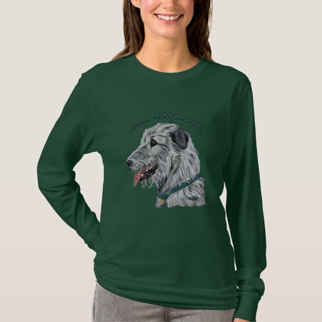 Irländsk Wolfhoundutslagsplats T Shirt (Framsida)