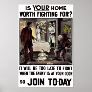 Irländsk WWI-militärrekrytering Poster