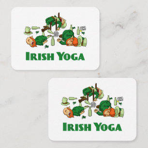 Irländsk Yoga Rolig St. Patricks Dag Visitkort