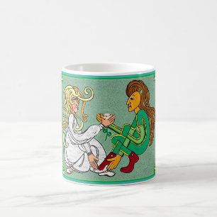 Irländska älskare St patricks day Celtic bröllop m Kaffemugg