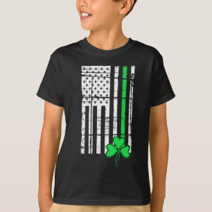 Irländska amerikanska flagganSts Patrick dag T Shirt
