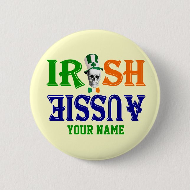 Irländska australiensiska St Patrick Knapp (Framsida)