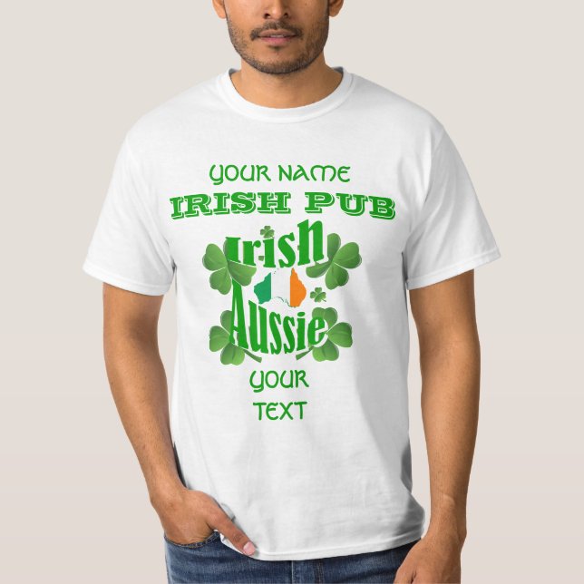 Irländska australiska St Patrick's T-shirt (Framsida)