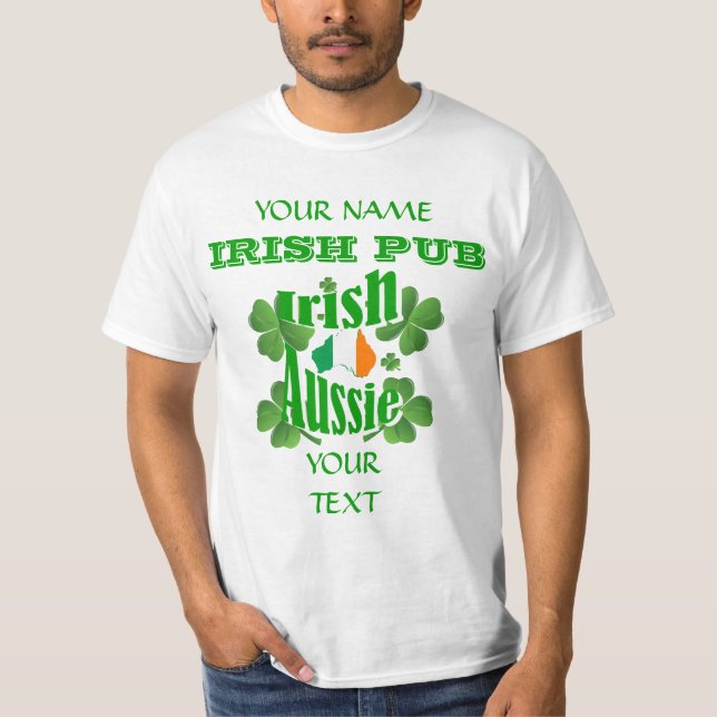 Irländska australiska St Patrick's Tee (Framsida)