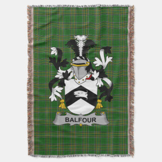 Irländska Balfour Coat of Arms familjevapen Irland Filt