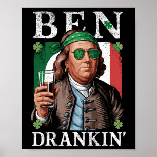 Irländska Ben Drankin Öl - St Pattys Män Och Kvinn Poster