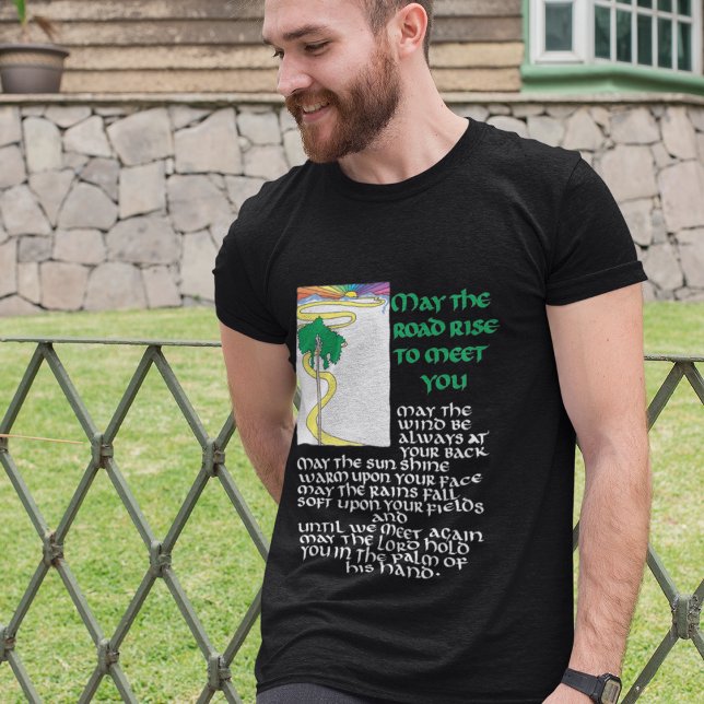 IRLÄNDSKA BLESSING KAN VARA DEN STIGA UPP VÄGEN FÖ T SHIRT (Skapare uppladdad)