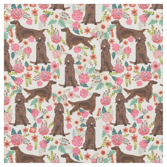 Irländska blommigtar för vintage tyg (Närbild)