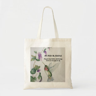 Irländska Blommor Hummingbird Garden Inspirationa Tygkasse