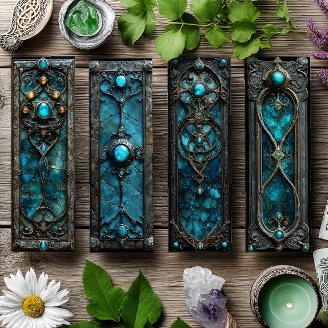 Irländska Bokmärken, Turqoise Silver Celtic Bokmär (Skapare uppladdad)