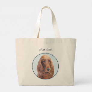 Irländska bokstäver måla röd cute Original Hund Ar Jumbo Tygkasse