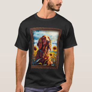 Irländska bokstäver Måla solrosblomma Flower Mamma T Shirt