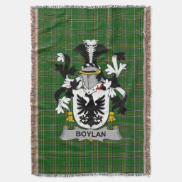 Irländska Boylan eller O_Boylan familjevapen Crest Filt