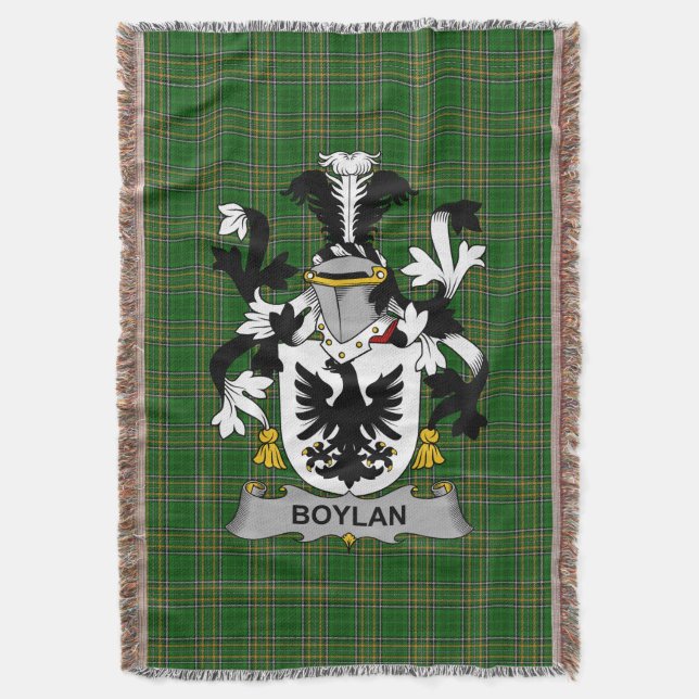 Irländska Boylan eller O_Boylan familjevapen Crest Filt (Framsidan Vertikal)