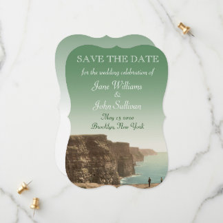 Irländska Bröllop Cliffs of Moher Save the Date Spara Datumet