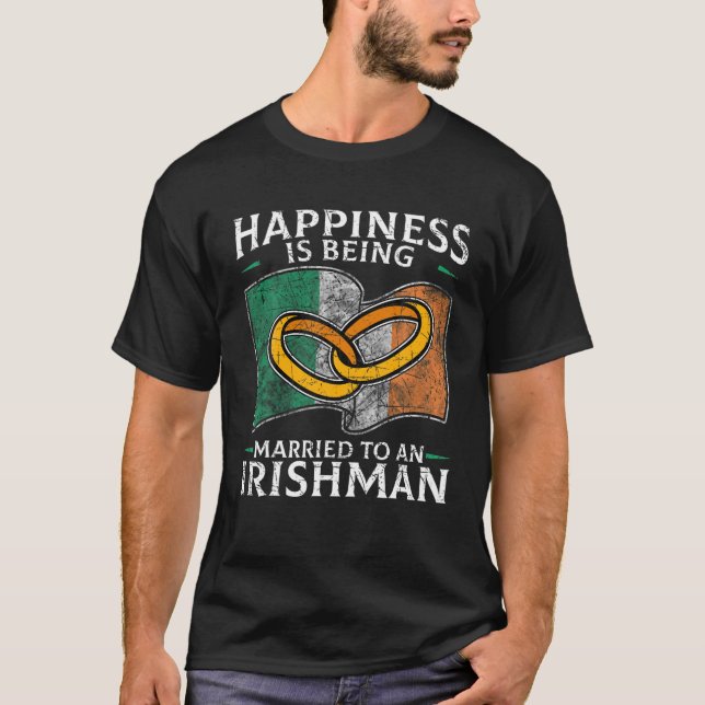 Irländska Bröllop Irland Roots Irishman Flagga Gif T Shirt (Framsida)