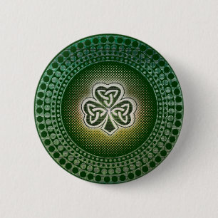 Irländska celtic shamrocksemblem knapp