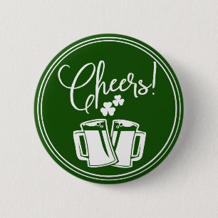 Irländska Chef Saint Patricks Day Beer Firande Knapp