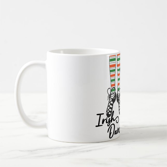Irländska danssömmar skor för flickor på St Patric Kaffemugg (Vänster)