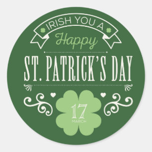 Irländska Du är en Lycklig St. Patrick Dag Sticker Runt Klistermärke