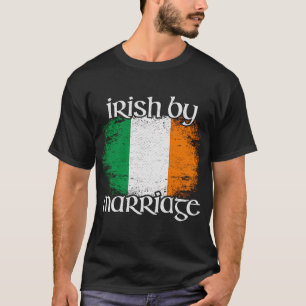 Irländska efter Giftermål Irish Flagga T Shirt