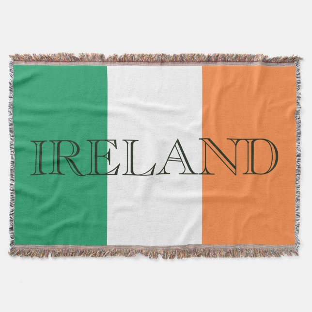 Irländska Flagga Irland Filt (Framsidan)