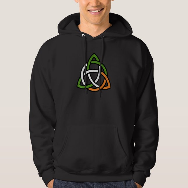 Irländska Flagga Kristus Celtic Knot Celtic Kor -  Hoodie (Framsida)