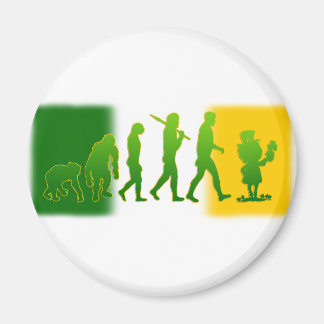 Irländska flagga Leprechaun evolution Magnet