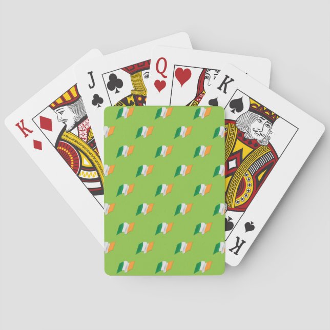Irländska Flagga Mönster Casinokort (Baksidan)