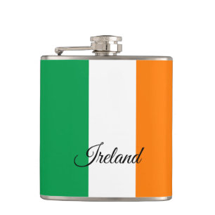 Irländska Flagga och resor Irland/sportfantaster Fickplunta