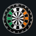 Irländska flagga vintage dartboard design darttavla<br><div class="desc">Irländska flagga av irländsk vintage ritbord. Coolans anpassningsbar är ritbord för hem,  kontor,  pub,  pub,  kafé,  människogrotta,  bröllop etc. Överför din egen bild till den här mallen som tillval.</div>