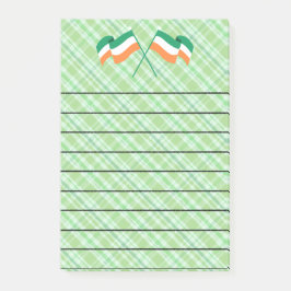 Irländska flaggnotisblock post-it block
