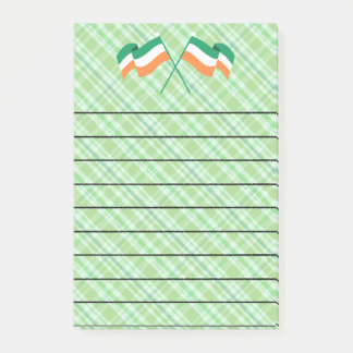 Irländska flaggnotisblock post-it block