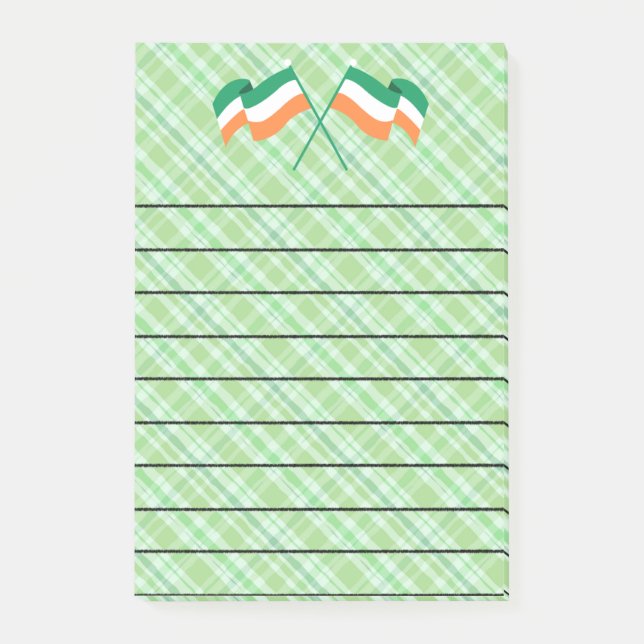 Irländska flaggnotisblock post-it block (Framsida)