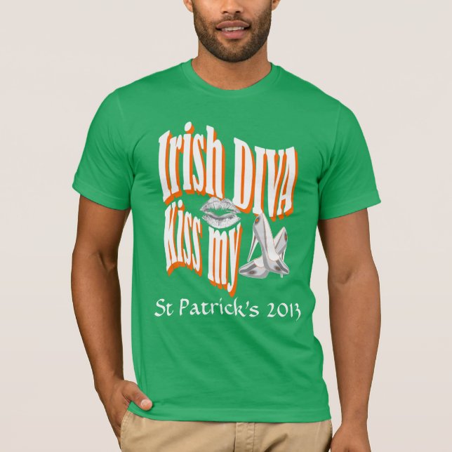 Irländska flickans St patrick's day T Shirt (Framsida)