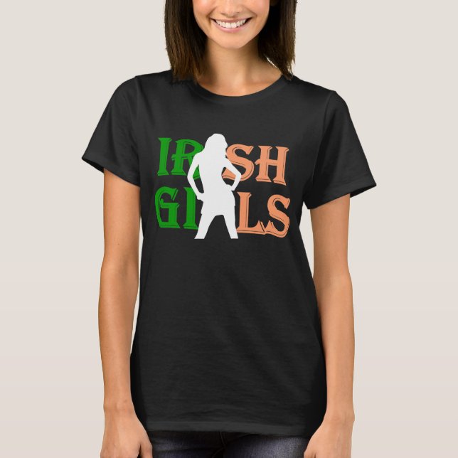Irländska flickor St patrick's day Tee Shirt (Framsida)
