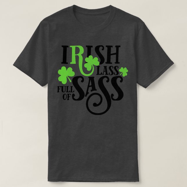 Irländska fullt av klass st patricks day t shirt (Design framsida)