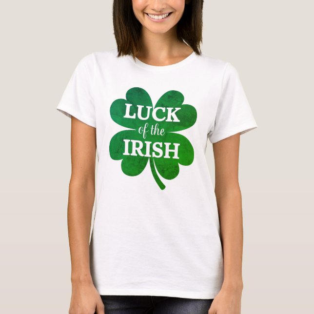 Irländska Fyrklövra T Shirt (Framsida)