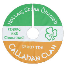 Irländska gaeliska julen Hälsning Flagga i Irland